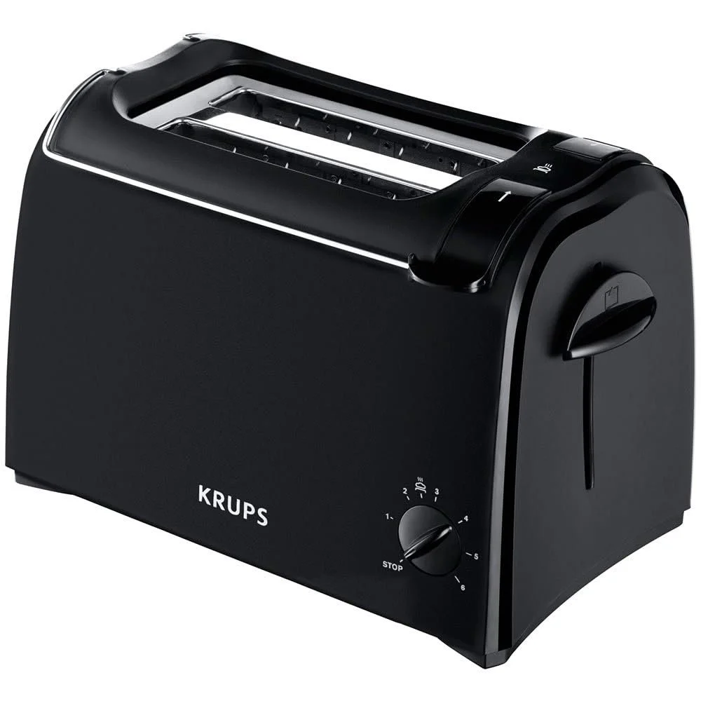 Тостер Krups KH1518 з вбудованою насадкою для хліба, чорний, пластик, 1 літр, фото №3