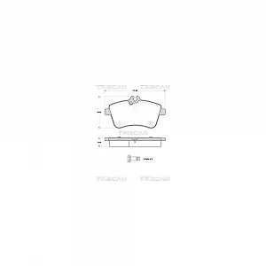 Комплект тормозных колодок, дисковый тормоз TRISCAN 8110 23053 для MERCEDES-BENZ передняя ось - Фото 1