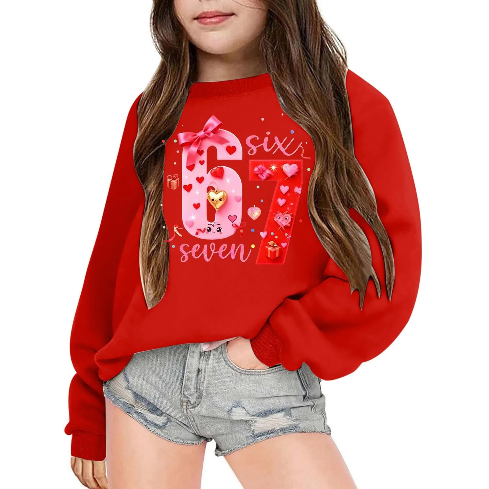 Толстовка для дівчинки з графічним принтом, фото №3