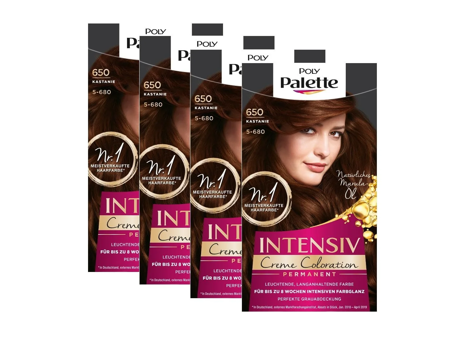 Фарба для волосся Palette Intensive Cream Colouration 5-680/650 Каштановий Рівень 3, 4 x 115 мл, фото №1 Фарба для волосся Palette Intensive Cream Colouration 5-680/650 Каштановий Рівень 3, 4 x 115 мл, фото №1