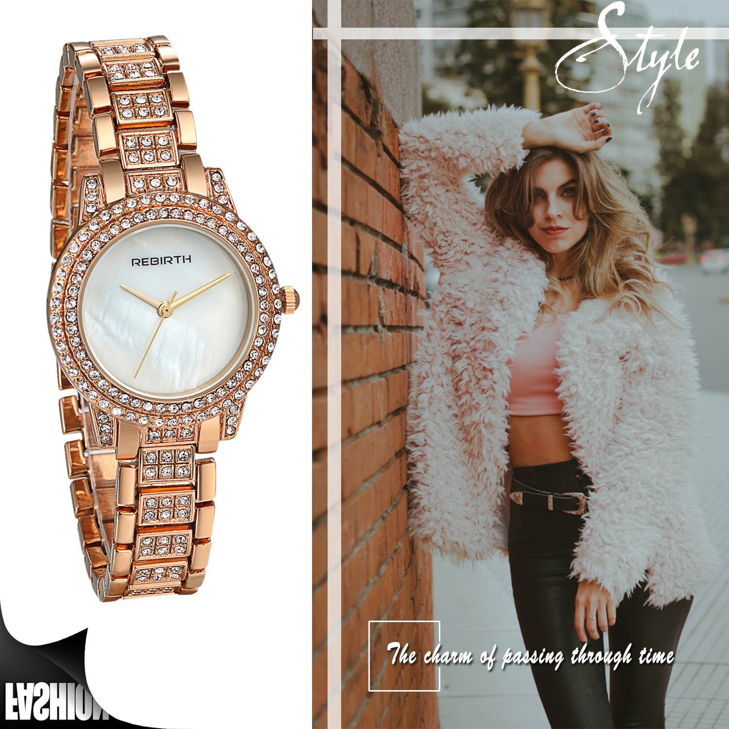 Жіночий годинник JewelryWe, сплав, японський кварцовий механізм, стрази, колір золото/срібло/рожеве золото, фото №6 Жіночий годинник JewelryWe, сплав, японський кварцовий механізм, стрази, колір золото/срібло/рожеве золото, фото №6