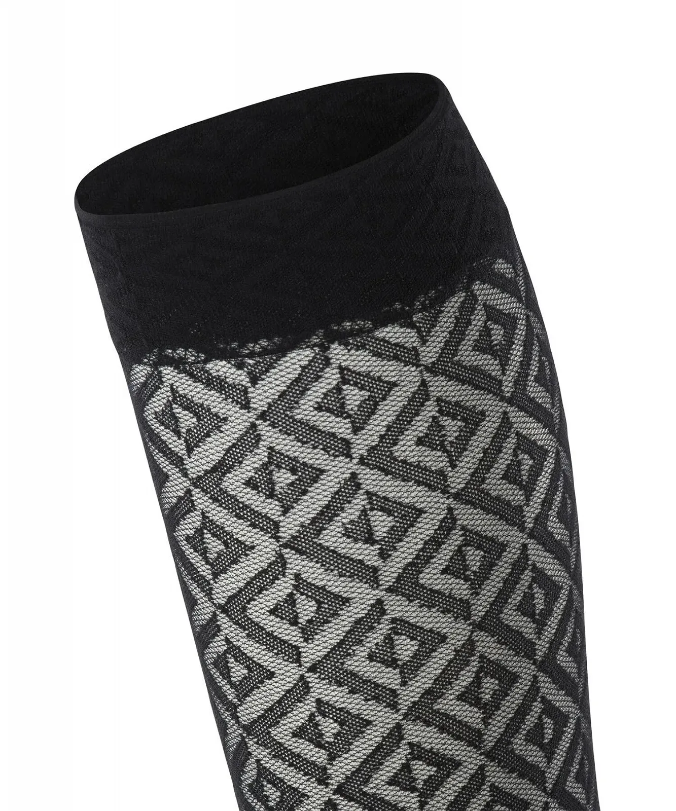 Гольфы FALKE Tessellating 25 Den Черный (Черный 3009), фото №4