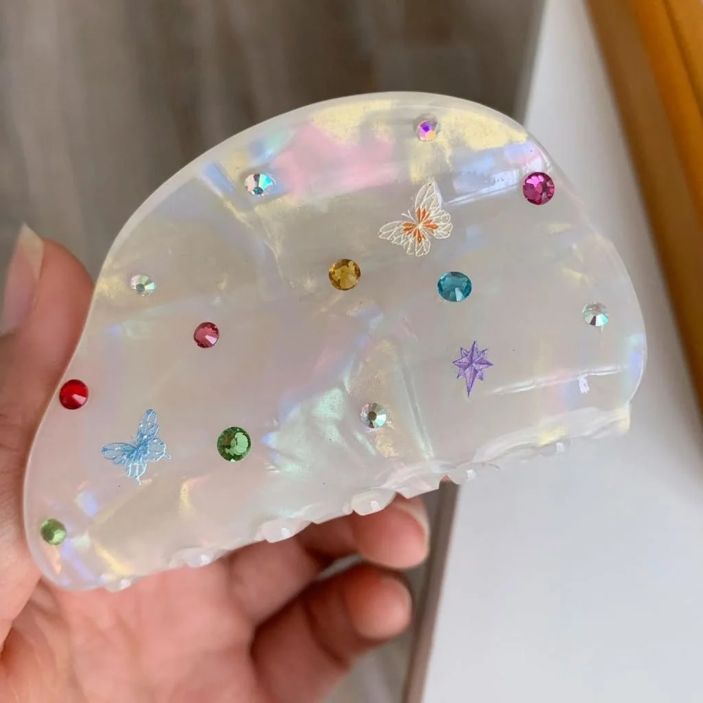 Заколка для волос Yjcnelcr Бабочка Кристалл Перламутр Большая Аксессуар для женщин и девушек, фото №8 Заколка для волос Yjcnelcr Бабочка Кристалл Перламутр Большая Аксессуар для женщин и девушек, фото №8