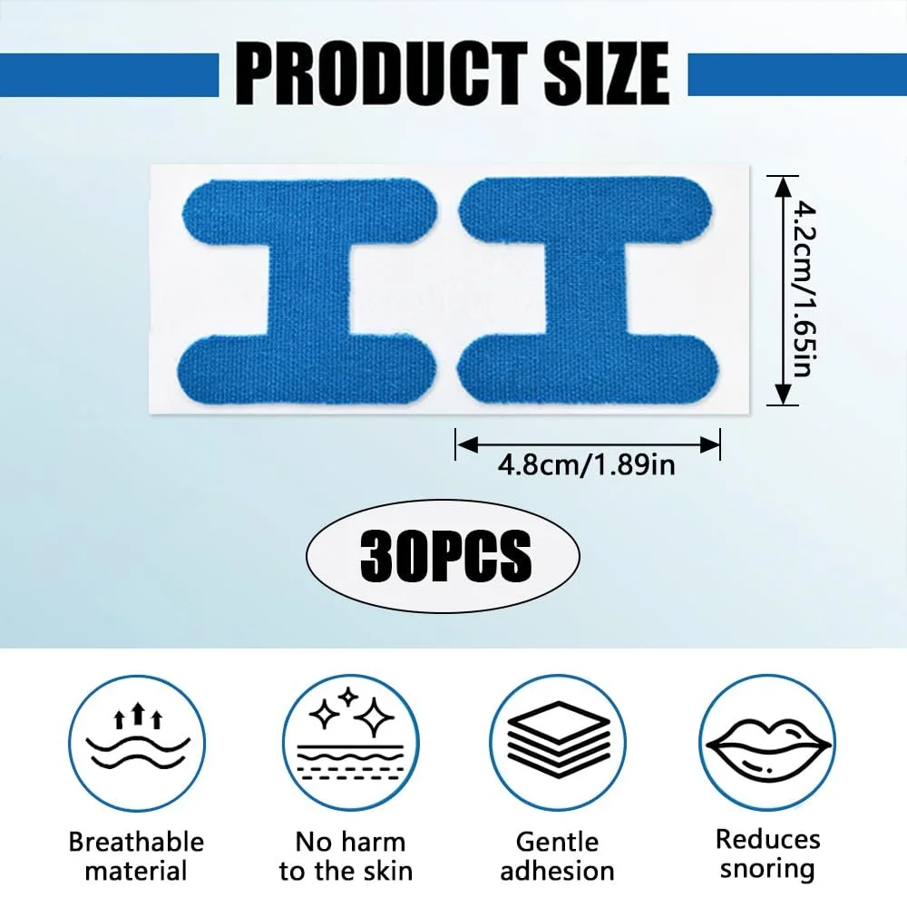 Пластирі для рота для сну проти хропіння, 30 шт, фото №2