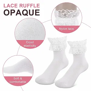 Шкарпетки Sibba Ruffle Liners Lace 1 пара Kawaii Ruffle Crew synthetic.ua - Фото 1