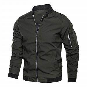 Бомбер Женский Куртка Blouson Переходная Куртка College Весенняя Куртка Большой Размер Короткое Пальто Весна Длинный Рукав Легкая Летняя Куртка Zip Однотонный Light Тонкая Женская Куртка Для Перехода synthetic.ua - Фото 1