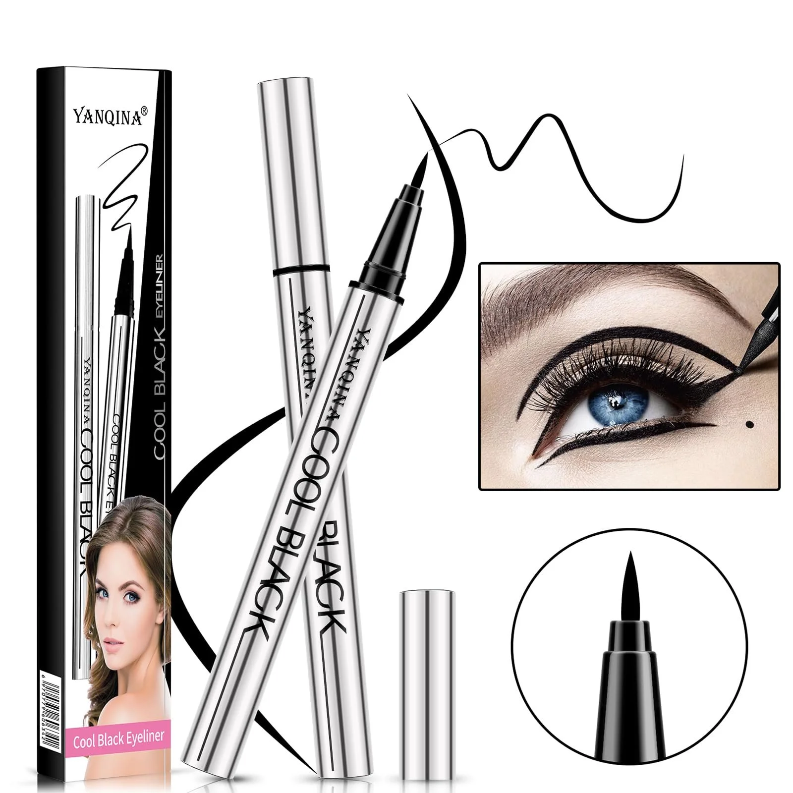 Набір Підводок для Очей, Рідка, Водостійка, Стійка Формула, Високопігментована, фото №7 Набір Підводок для Очей, Рідка, Водостійка, Стійка Формула, Високопігментована, фото №7