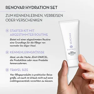 Набір косметики (мініатюри) JEAN D'ARCEL Renovar Hydration: гель для вмивання (20 мл), сироватка (10 мл), крем для очей (7.5 мл) та крем для обличчя (20 мл) synthetic.ua - Фото 1