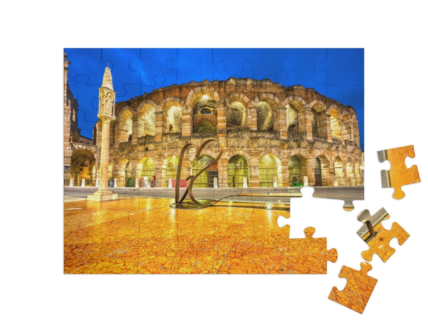 Пазл puzzleYOU Verona Ночная съемка знаменитой Арены, Верона, Италия 48 элементов, фото №2