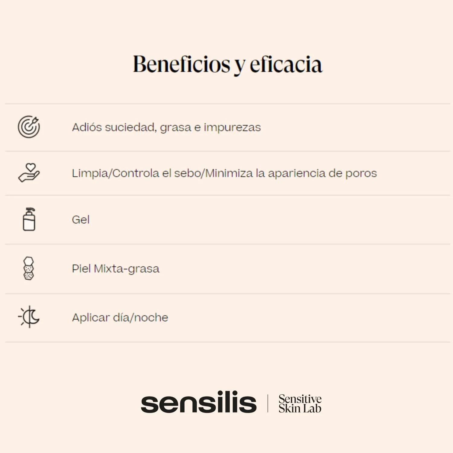 Гель для вмивання Sensilis Purify Essential Cleanser для глибокого очищення, зменшує пори, регулює вироблення себуму, для нормальної, жирної або схильної до акне шкіри, гіалуронова кислота, цинк 400 мл, фото №5