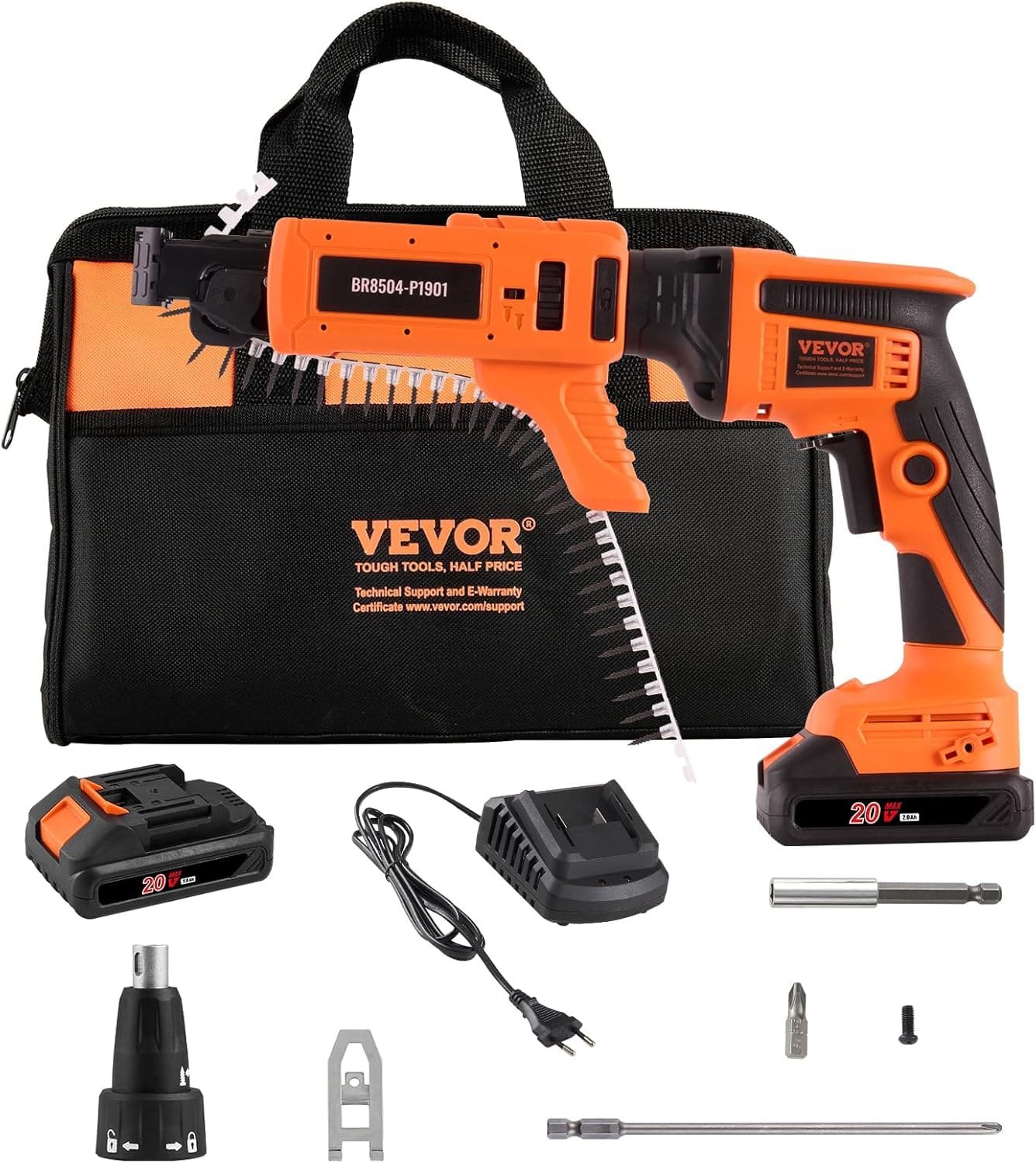 Шурупокрут для гіпсокартону VEVOR Чорно-помаранчева, фото №1