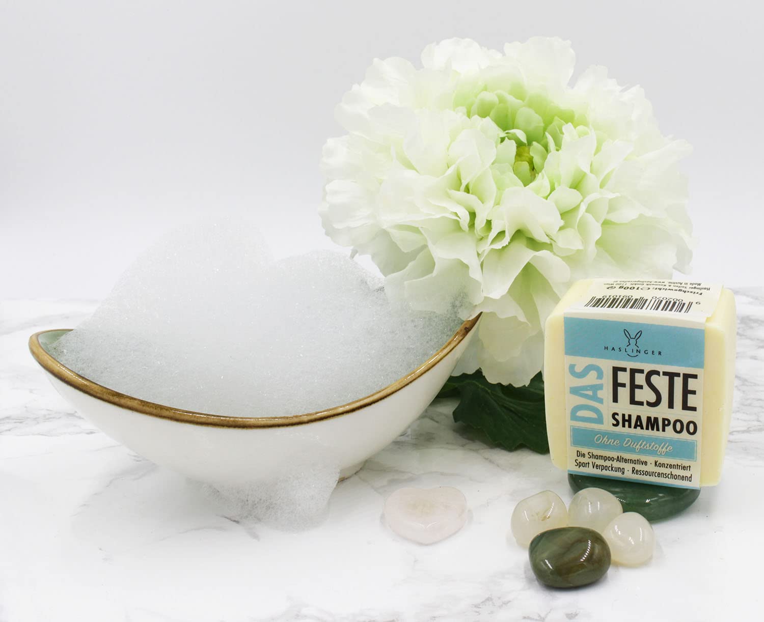 Твердий шампунь Haslinger Solid без ароматизаторів 100 г, фото №3