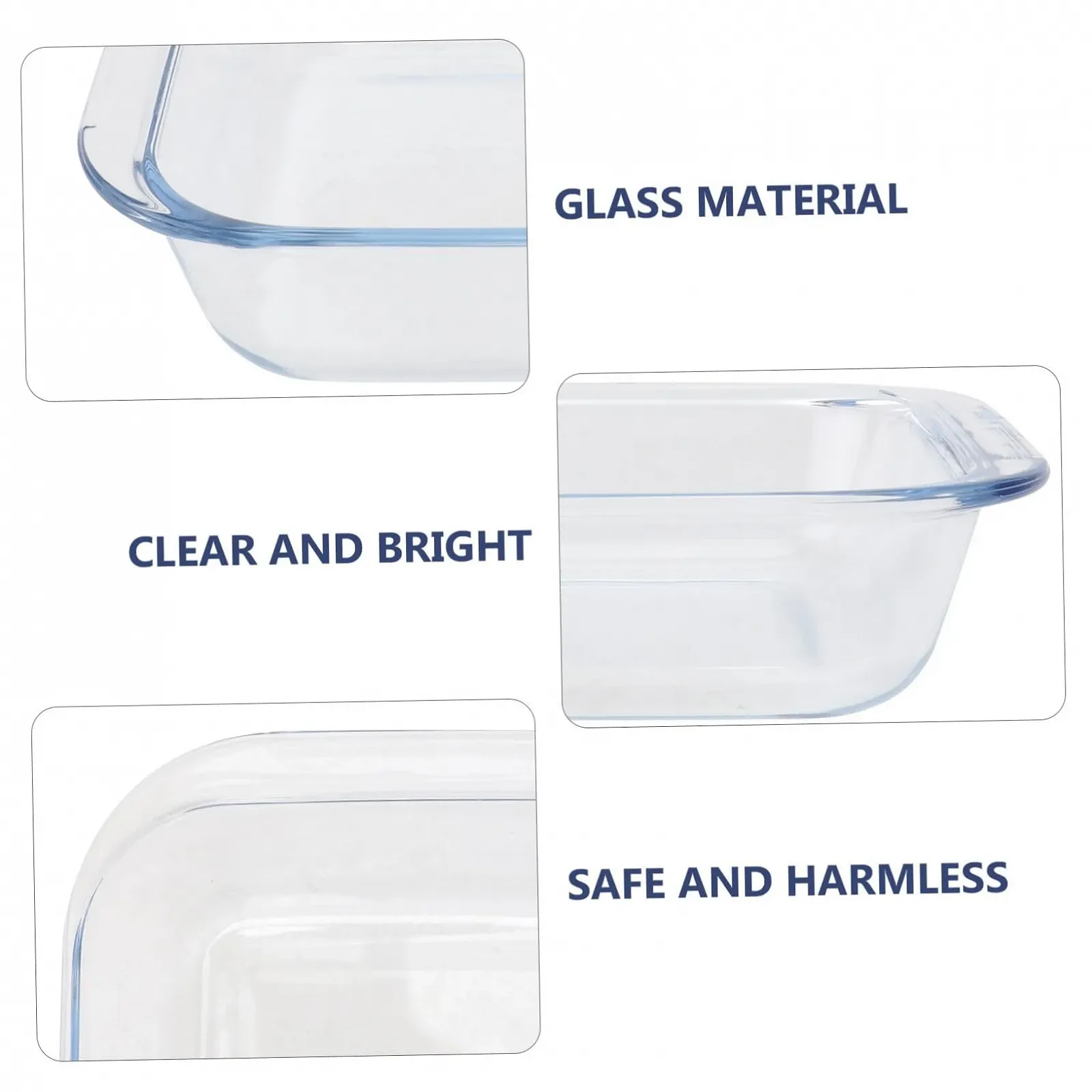 Таця для подачі Gatuida термостійка скляна 1 шт для мікрохвильової печі та духовки боросилікатне скло, фото №9