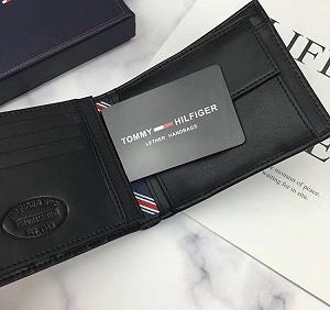 Чоловічий гаманець шкіряний чорний Tommy Hilfiger synthetic.ua - Фото 1