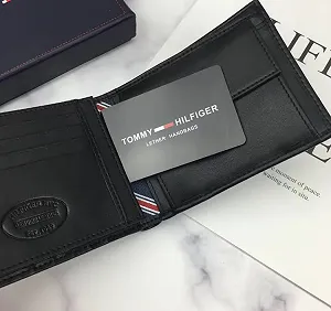 Чоловічий гаманець шкіряний чорний Tommy Hilfiger synthetic.ua - Фото 1