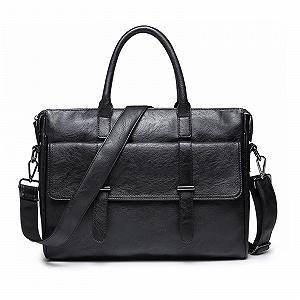 Кожаная сумка через плечо Wesoke, большой портфель - Фото 1