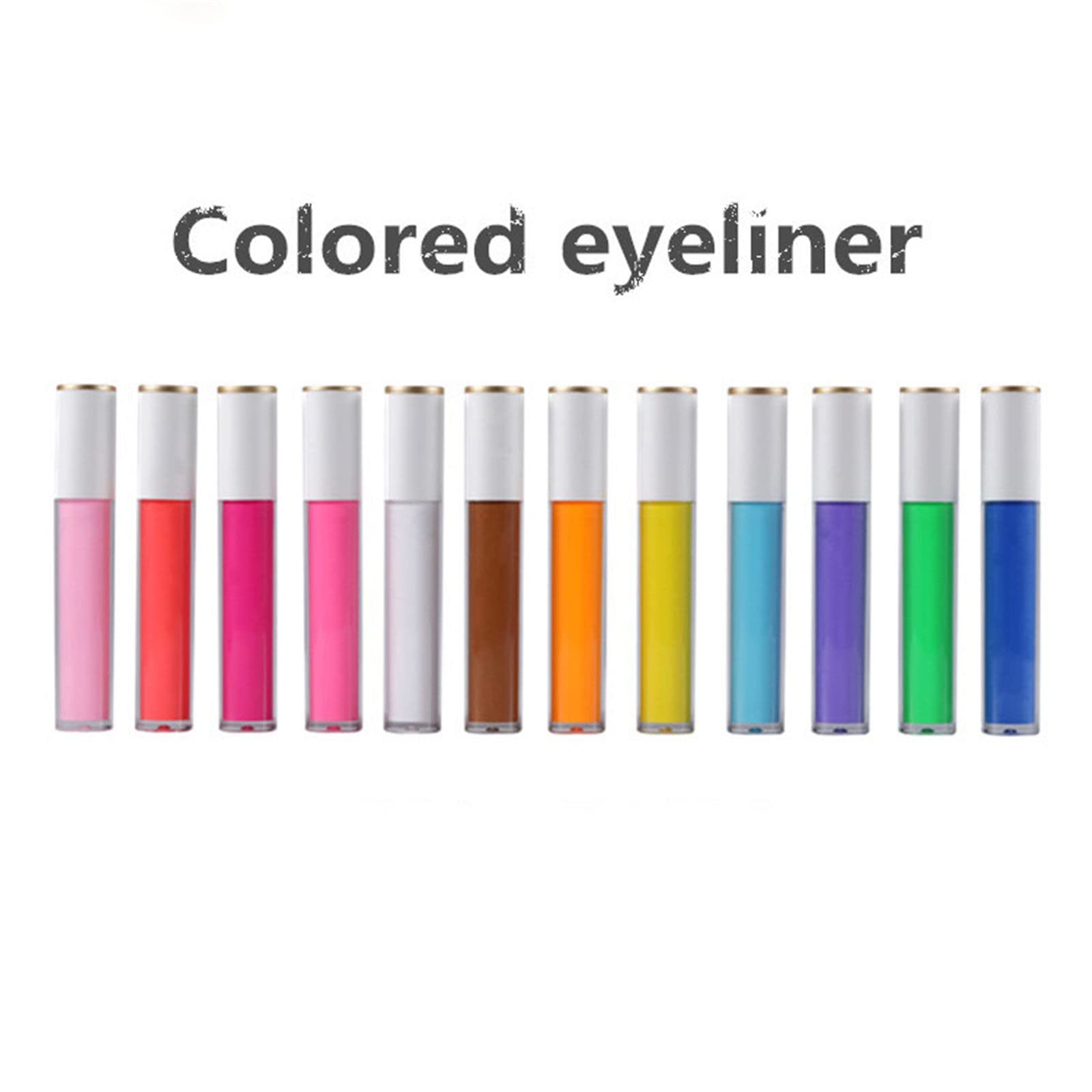 Кисть Flüssiger Eyeliner Perlglanz-Farbe Жидкая Подводка Водостойкая, долговременная Гелевая подводка для макияжа 7мл кисть изогнутая, фото №6