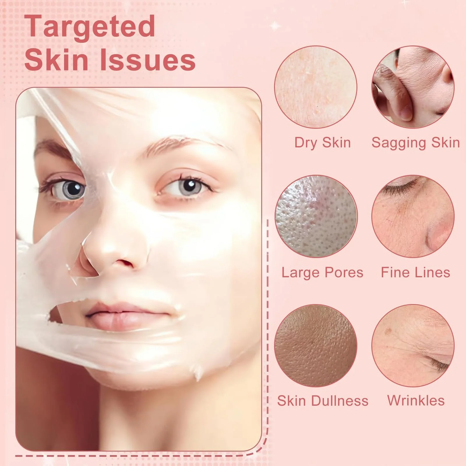 Ночная маска для лица с коллагеном, Маска-пленка для лица, Органическая маска для лица с коллагеном, Эластичность и увлажнение, Ночная маска, Маска для лица уменьшает дряблость и тусклость, 75 мл, фото №7 Ночная маска для лица с коллагеном, Маска-пленка для лица, Органическая маска для лица с коллагеном, Эластичность и увлажнение, Ночная маска, Маска для лица уменьшает дряблость и тусклость, 75 мл, фото №7