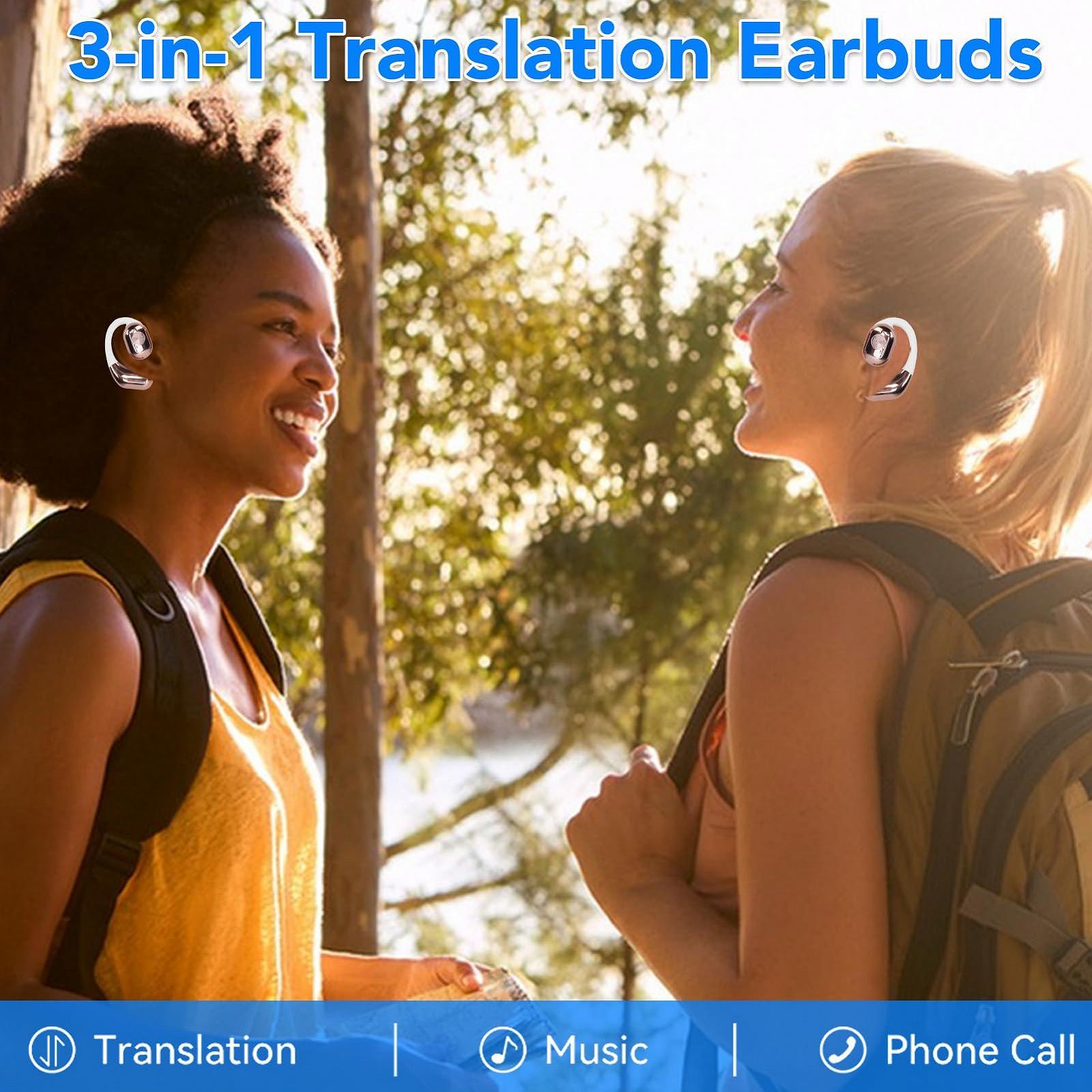 Навушники з голосовим перекладачем Білий Золотий, фото №4