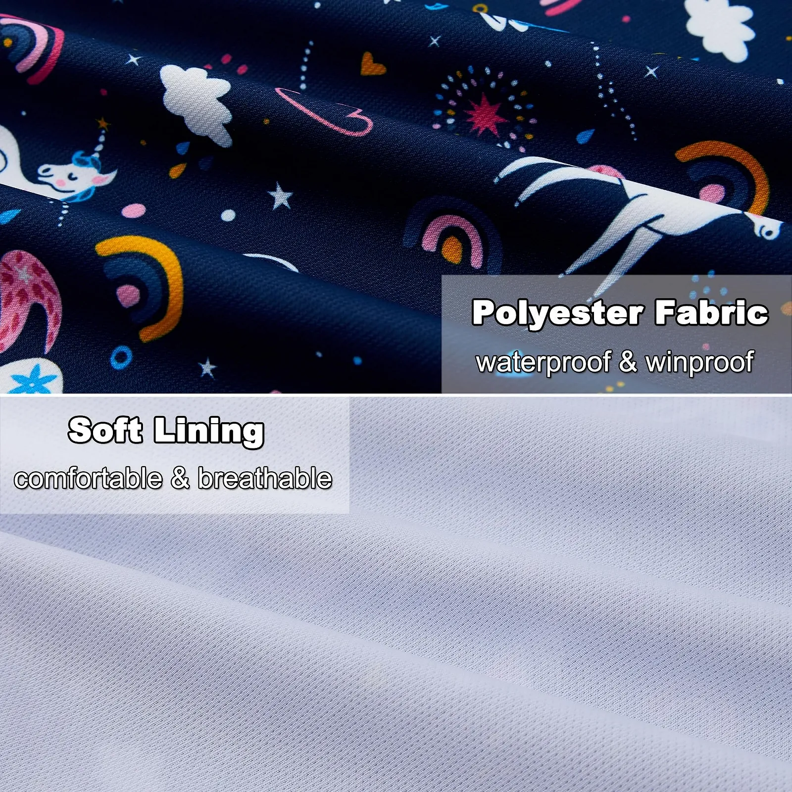 Дитяча дощова куртка з капюшоном для дівчат, водонепроникна, фото №5