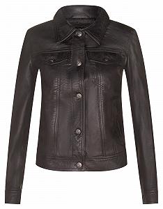 Кожаная куртка Infinity Leather Женская кожаная куртка-тракер Классическая повседневная джинсовая куртка в западном стиле - Фото 1
