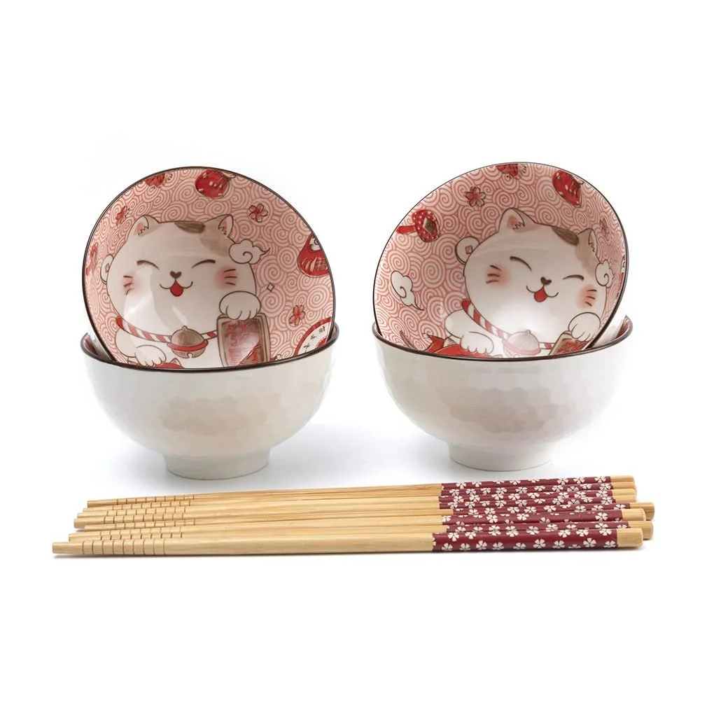 Миска Lachineuse Maneki Neko Набор 4 шт, фото №2 Миска Lachineuse Maneki Neko Набор 4 шт, фото №2