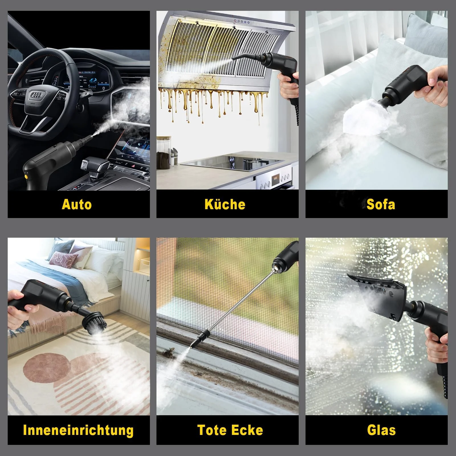 Ручний пароочисник 1600 ml 3.0 bar Портативний, фото №5 Ручний пароочисник 1600 ml 3.0 bar Портативний, фото №5