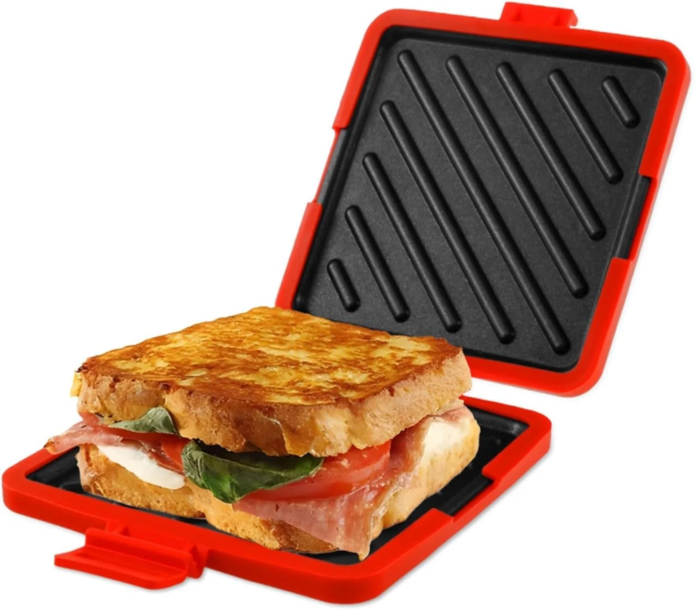 Сэндвичница Микроволновая печь Беспроводной Силиконовый Красный, фото №1