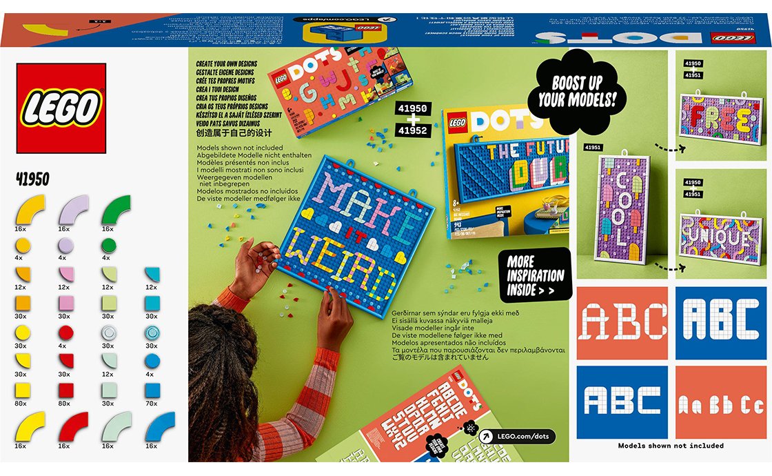 Конструктор Лего LEGO DOTS Набор элементов DOTS. Буквы (41950), фото №2 Конструктор Лего LEGO DOTS Набор элементов DOTS. Буквы (41950), фото №2