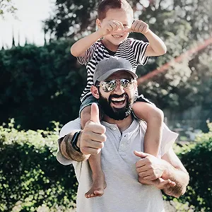 KANASTAL Набір сонцезахисних окулярів (2 шт.) Великі Поляризовані Чоловічі Жіночі Дзеркальні з Преміум Металевою оправою UV400 Захист synthetic.ua - Фото 1