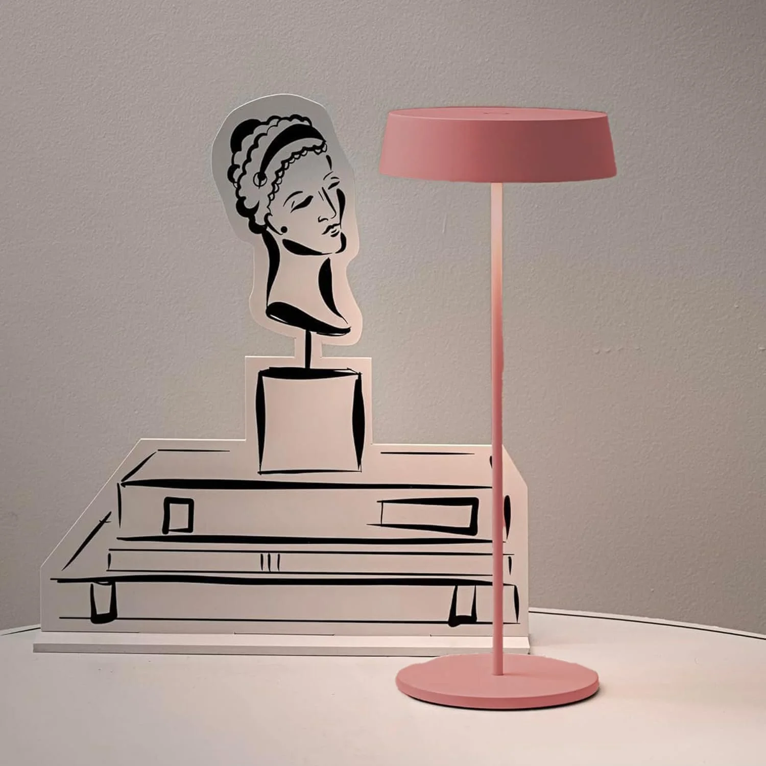 Настільна лампа акумуляторна USB C Aluminium 4400mAh 28.7 x 16 x 4 см Pink, фото №3