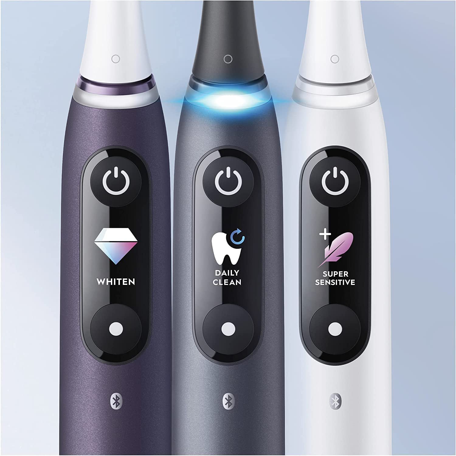 Электрическая зубная щетка Oral-B iO Series 8 Plus Edition, двойная упаковка и 3 сменные головки + 2 Ultimate Cleaning & 2 Gentle Cleaning, 6 режимов чистки, черный/фиолетовый, фото №7