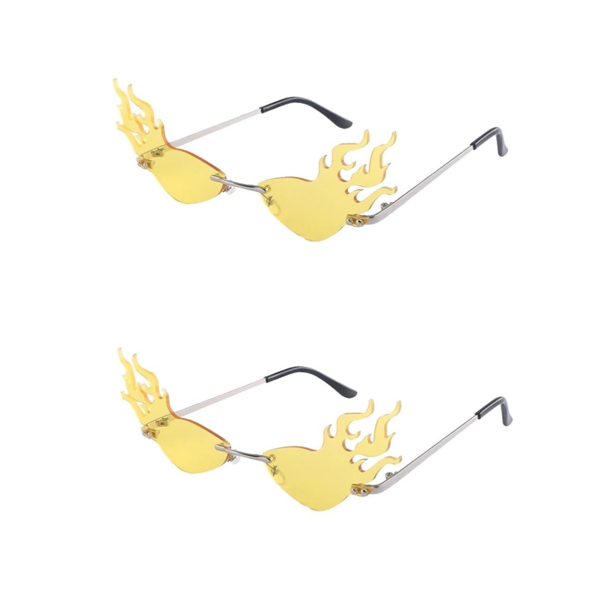 Сонцезахисні окуляри Полум'яні PACKOVE, 2 шт, Червоні, Жовті, фото №1