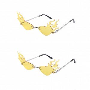 Сонцезахисні окуляри Полум'яні PACKOVE, 2 шт, Червоні, Жовті - Фото 1