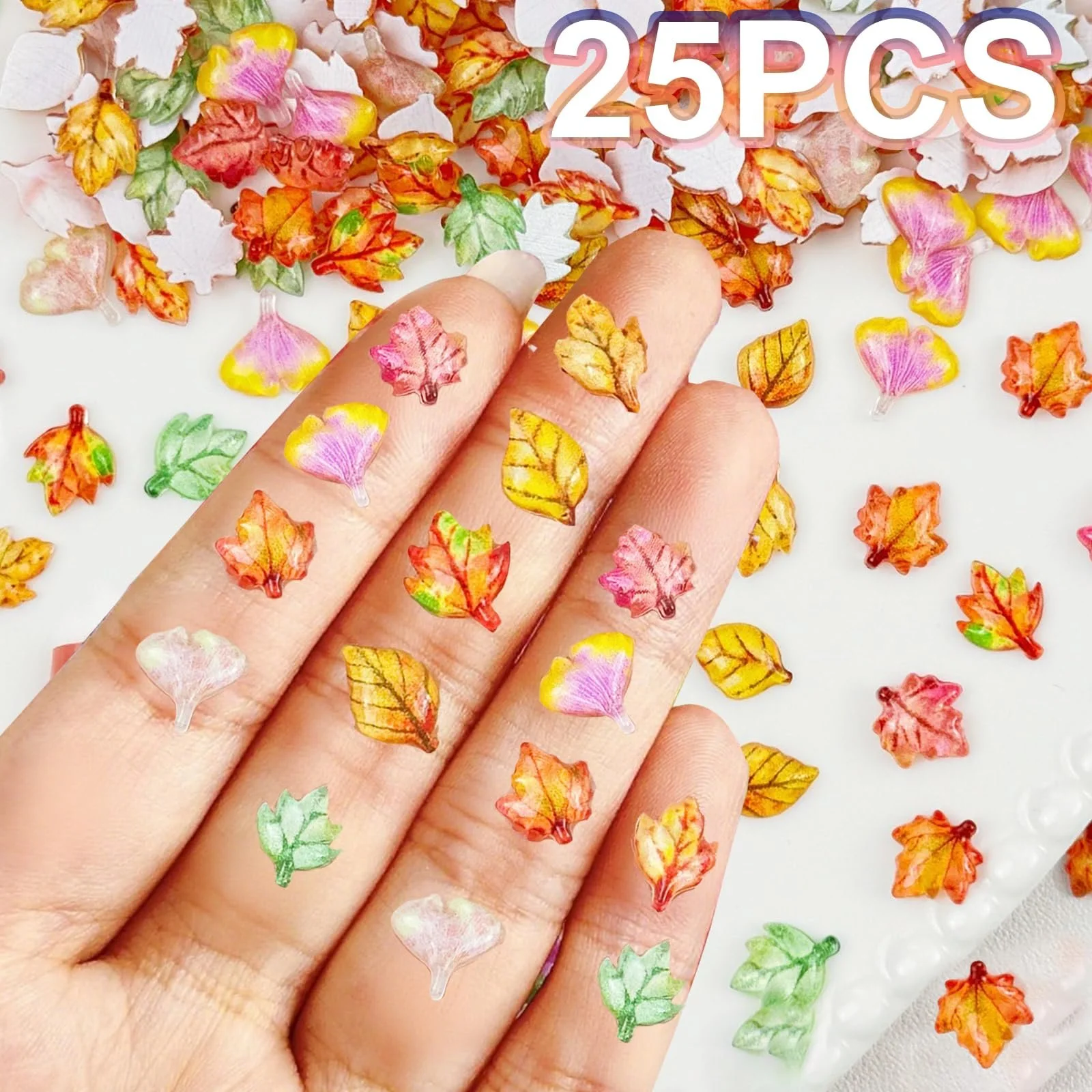Прикраса для нігтів Листок Клена, 25 шт, фото №2