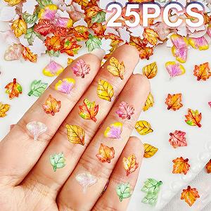 Прикраса для нігтів Листок Клена, 25 шт synthetic.ua - Фото 1
