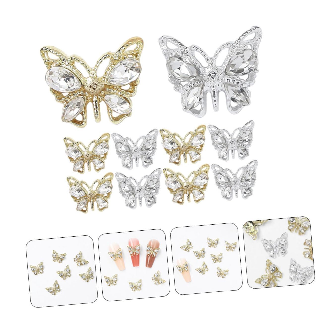 Стразы для ногтей X58-Legierung трехмерные, 10 шт, фото №6