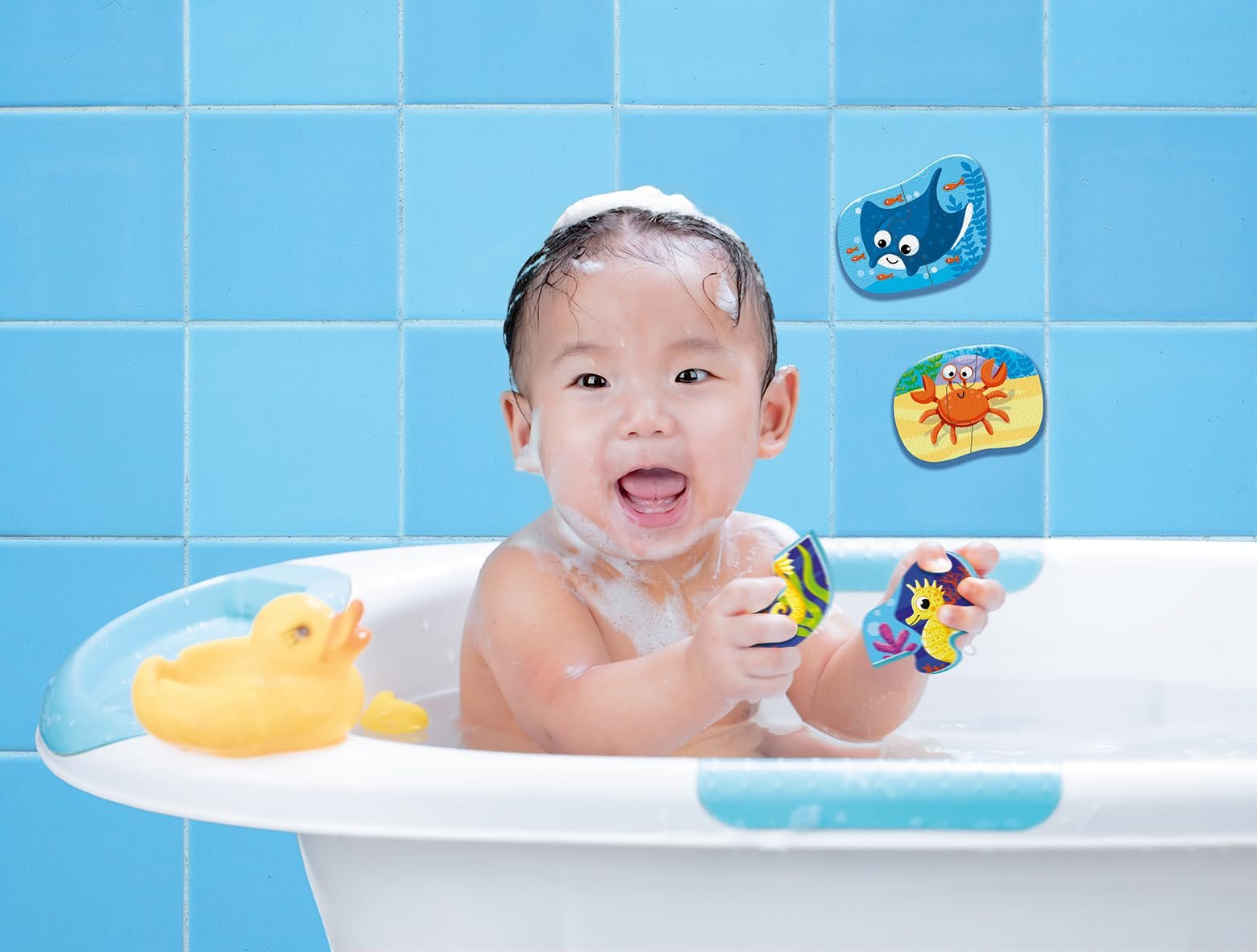 Пазл для ванны Ravensburger ministeps Plitsch-Splash Sea Creatures 4588 10 деталей от 1 года, фото №3