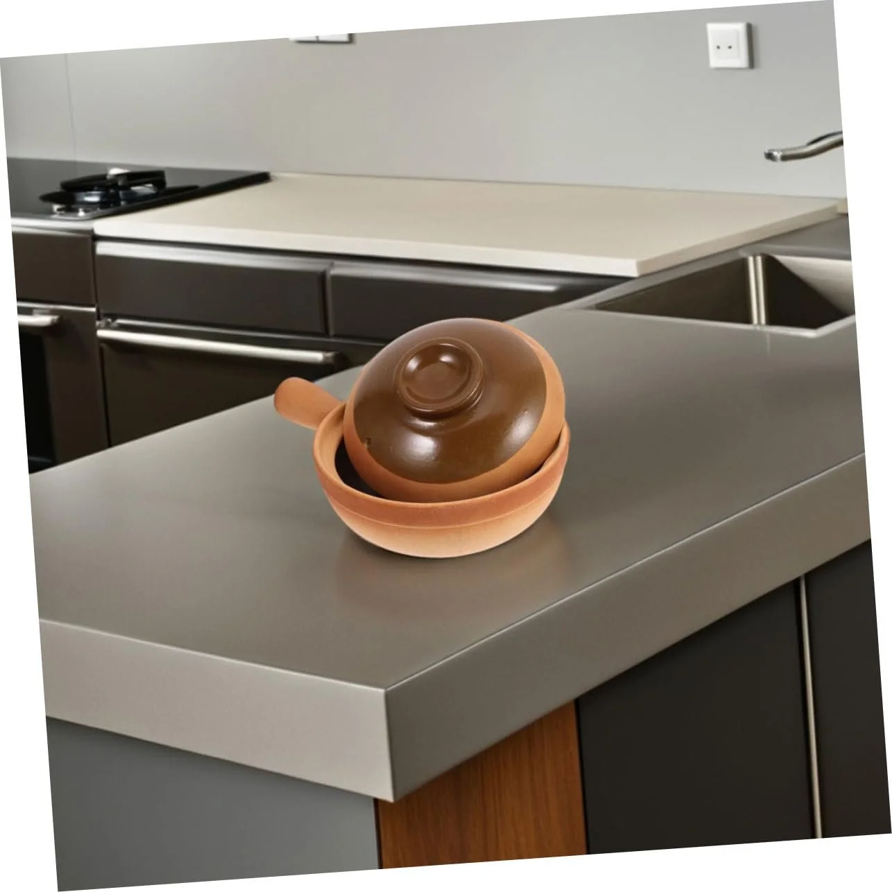 Глиняный горшок Cabilock Traditional с крышкой Маленький Многофункциональный для риса и супа, фото №6