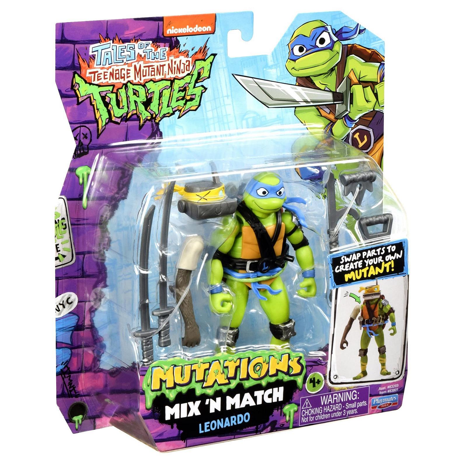 Фігурка Леонардо Playmates Toys Tales of Teenage Mutant Ninja Turtles: Mutations Mix & Match, фото №8