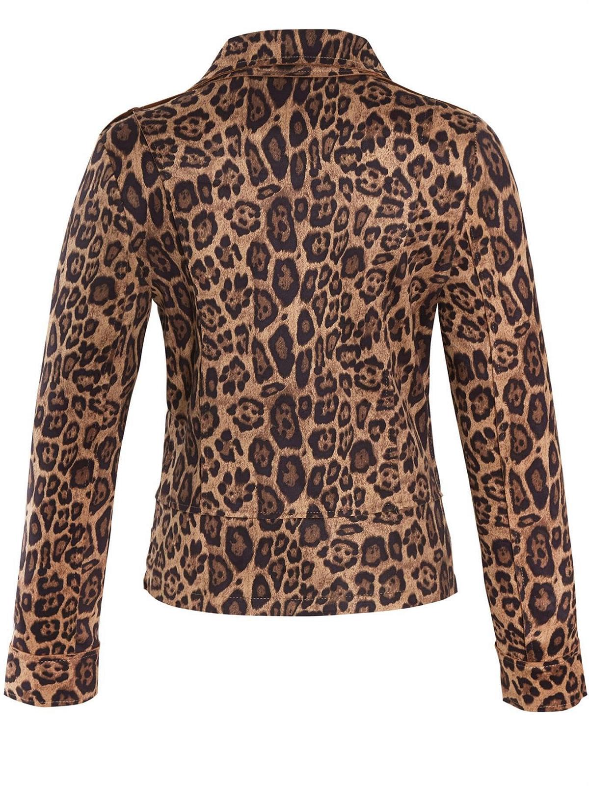 Куртка Biker SS7 Жіноча зі штучної замші з леопардовим принтом, фото №3 Куртка Biker SS7 Жіноча зі штучної замші з леопардовим принтом, фото №3