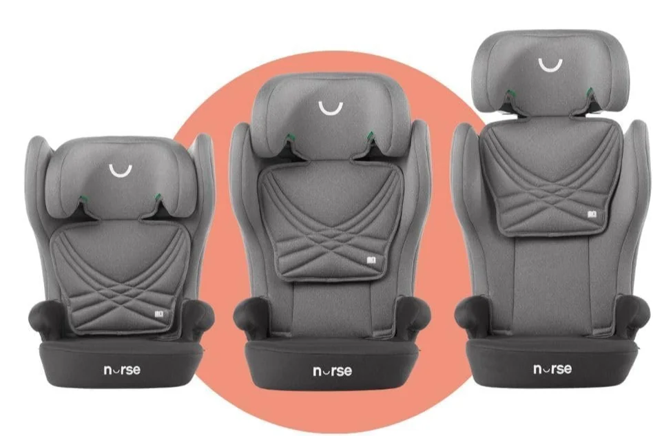 Портативне автокрісло Nurse Spring i-Size / 100-150 см / 4-12 років / Isofix / Сірий колір, фото №3 Портативне автокрісло Nurse Spring i-Size / 100-150 см / 4-12 років / Isofix / Сірий колір, фото №3