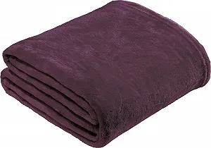Одеяло из микрофибры REDBEST Amarillo, Флисовое одеяло, Одеяло для дивана, Темно-фиолетовый, Размер 150 x 200 см, Мягкий плюшевый флис, Очень мягкое, Теплое, Легкий уход, Можно стирать - Фото 1