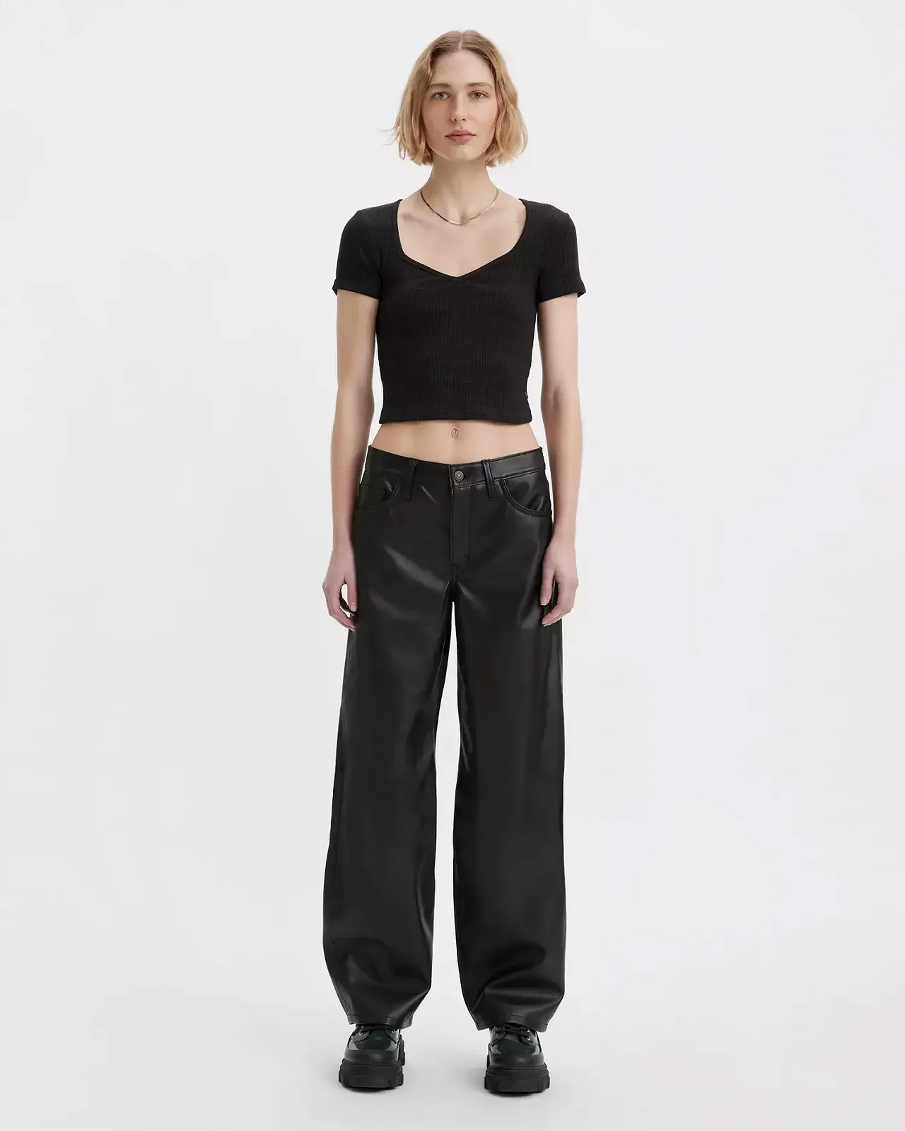 Жіночі штани Levis - Fx Leather Baggy Dad Slippery Slope - 25, фото №2
