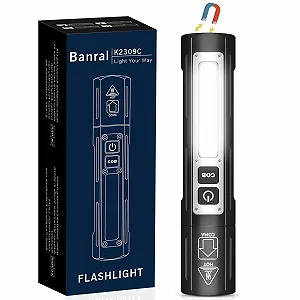 Ліхтар LED Banral Магнітний Маленький 8 режимів IPX5 Водонепроникний для Кемпінгу, Походів, Риболовлі та Надзвичайних Ситуацій - Фото 1
