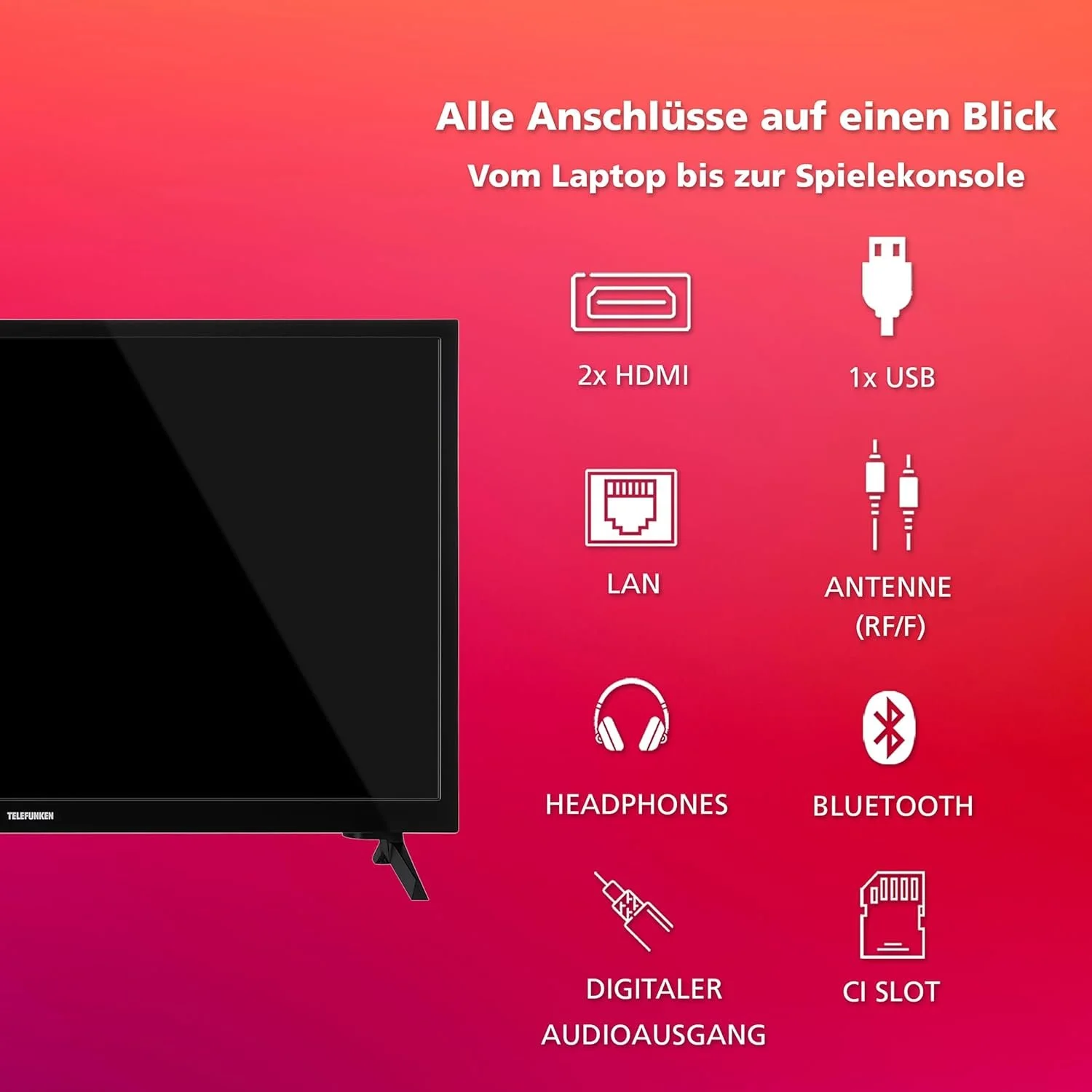 Телевизор 24" Telefunken XH24TO550S / HD / 50 Гц / LCD / Smart TV / Bluetooth / T2, фото №4