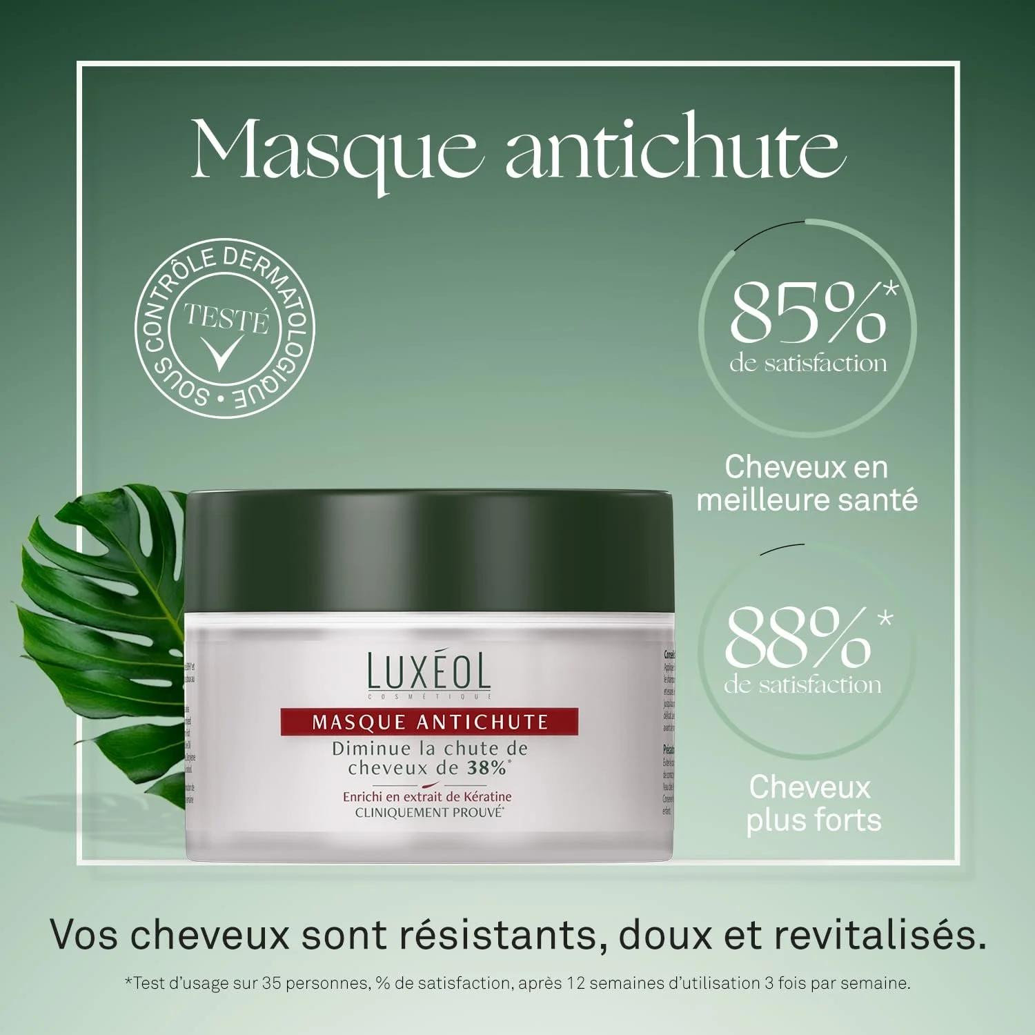 Маска Luxéol проти випадіння волосся Об'єм та блиск з екстрактом кератину 200 мл, фото №3