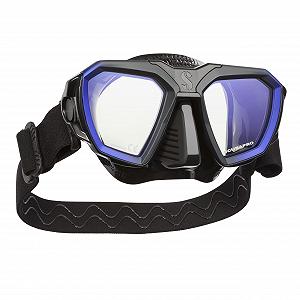 Маска Scubapro D-Mask для дайвінгу з монтажним адаптером для HUD-комп'ютера, синя рамка - Фото 1