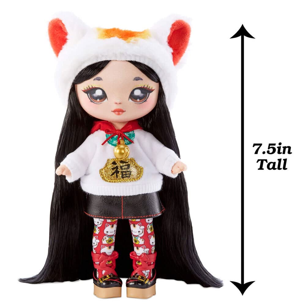 Кукла Na Na Na Surprise Glam Series 2 Liling Luck Мягкая плюшевая с черными волосами и металлической сумочкой в виде животного, фото №5 Кукла Na Na Na Surprise Glam Series 2 Liling Luck Мягкая плюшевая с черными волосами и металлической сумочкой в виде животного, фото №5