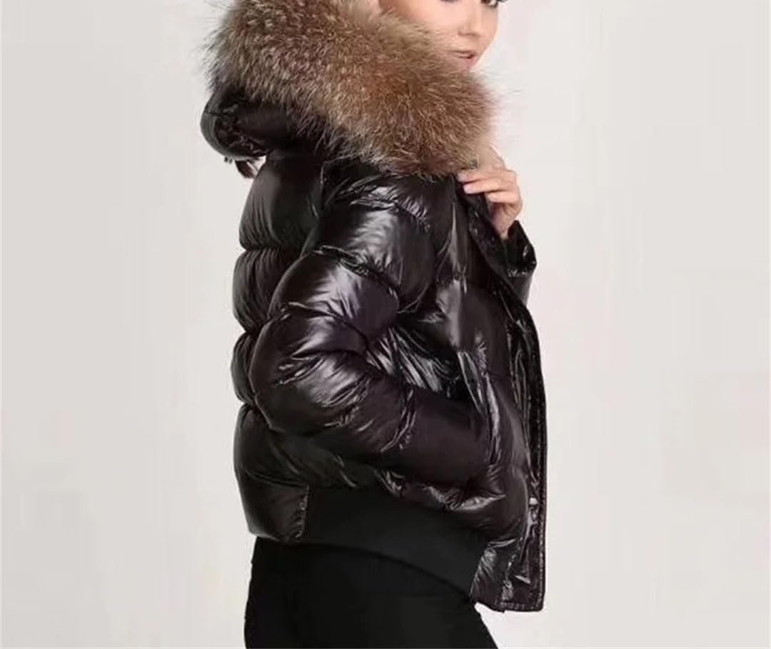 Парка Tdvcpmkk с большим меховым воротником, короткая, женская, зимняя, теплая, элегантная, свободная, фото №3 Парка Tdvcpmkk с большим меховым воротником, короткая, женская, зимняя, теплая, элегантная, свободная, фото №3